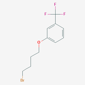 molecular formula C11H12BrF3O B3280060 1-(4-溴丁氧基)-3-(三氟甲基)苯 CAS No. 70743-66-7
