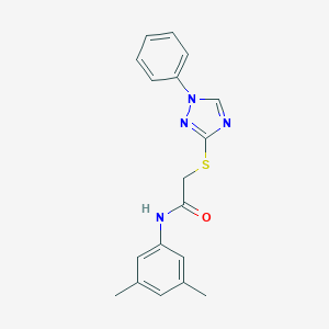 molecular formula C18H18N4OS B328009 N-(3,5-dimethylphenyl)-2-[(1-phenyl-1H-1,2,4-triazol-3-yl)sulfanyl]acetamide 
