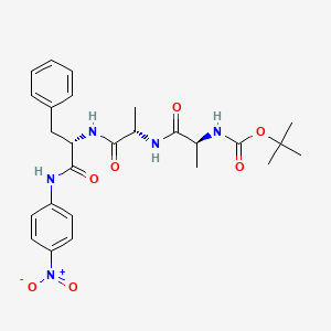 molecular formula C26H33N5O7 B3280165 Boc-丙氨酸-丙氨酸-苯丙氨酸-对硝基苯甲酸酯 CAS No. 70968-20-6