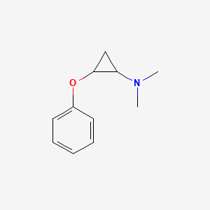 molecular formula C11H15NO B3280174 1-Dimethylamino-2-phenoxy-cyclopropan CAS No. 710-44-1
