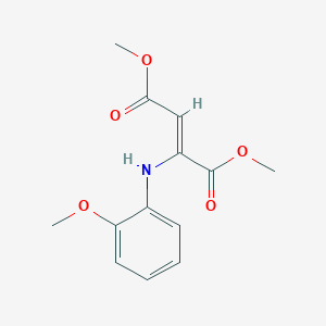 molecular formula C13H15NO5 B3280176 o-Anisidino-butenedioic acid dimethyl ester CAS No. 7101-82-8