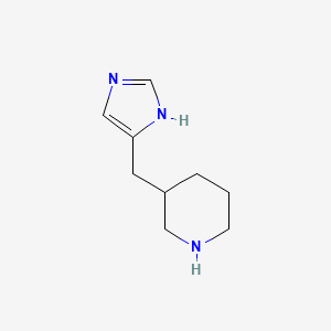 molecular formula C9H15N3 B3280188 3-(1H-imidazol-5-ylmethyl)piperidine CAS No. 710278-27-6