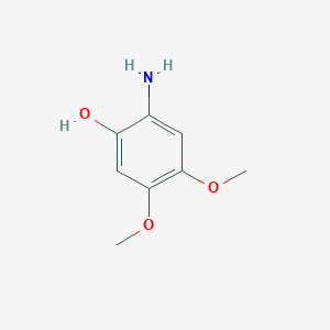 molecular formula C8H11NO3 B3280200 2-Amino-4,5-dimethoxyphenol CAS No. 7107-04-2