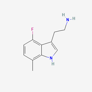 molecular formula C11H13FN2 B3280216 2-(4-Fluoro-7-methyl-1H-indol-3-yl)ethanamine CAS No. 711-46-6