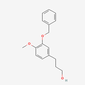 molecular formula C17H20O3 B3280248 3-(3-(Benzyloxy)-4-methoxyphenyl)propan-1-ol CAS No. 71146-89-9