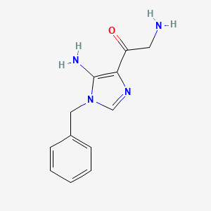 molecular formula C12H14N4O B3280267 2-Amino-1-[5-amino-1-(phenylmethyl)-1H-imidazol-4-YL] ethanone CAS No. 71222-43-0