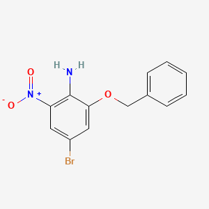 molecular formula C13H11BrN2O3 B3280345 2-(苄氧基)-4-溴-6-硝基苯胺 CAS No. 713530-47-3