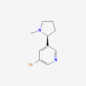 molecular formula C10H13BrN2 B3280466 Pyridine, 3-bromo-5-[(2S)-1-methyl-2-pyrrolidinyl]- CAS No. 71606-34-3