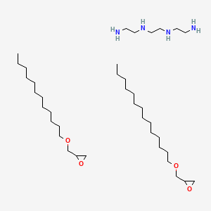 molecular formula C38H82N4O4 B3280473 1,2-Ethanediamine, N1,N2-bis(2-aminoethyl)-, polymer with 2-[(dodecyloxy)methyl]oxirane and 2-[(tetradecyloxy)methyl]oxirane CAS No. 71608-71-4