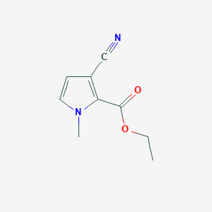 molecular formula C9H10N2O2 B3280501 Ethyl 3-cyano-1-methyl-1h-pyrrole-2-carboxylate CAS No. 7164-21-8
