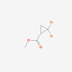 molecular formula C5H6Br2O2 B3280512 2,2-二溴环丙烷甲酯 CAS No. 71666-01-8