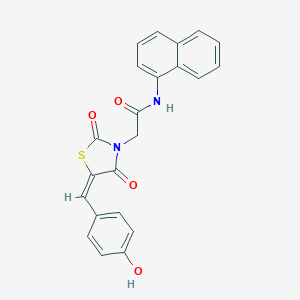 molecular formula C22H16N2O4S B328053 2-[5-(4-hydroxybenzylidene)-2,4-dioxo-1,3-thiazolidin-3-yl]-N-(1-naphthyl)acetamide 