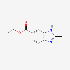 molecular formula C11H12N2O2 B3280542 ethyl 2-methyl-1H-benzimidazole-5-carboxylate CAS No. 717-37-3