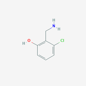 molecular formula C7H8ClNO B3280548 2-(Aminomethyl)-3-chlorophenol CAS No. 71712-69-1