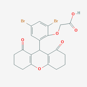 molecular formula C21H18Br2O6 B328056 [2,4-dibromo-6-(1,8-dioxo-2,3,4,5,6,7,8,9-octahydro-1H-xanthen-9-yl)phenoxy]acetic acid 