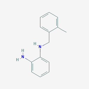 molecular formula C14H16N2 B3280603 1-N-[(2-methylphenyl)methyl]benzene-1,2-diamine CAS No. 7191-92-6