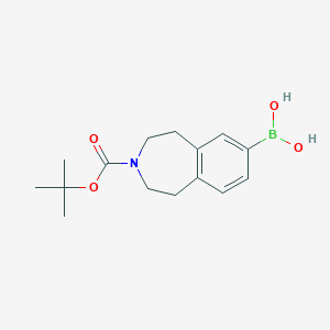 molecular formula C15H22BNO4 B3280673 [3-[[(1,1-Dimethylethyl)oxy]carbonyl]-2,3,4,5-tetrahydro-1H-3-benzazepin-7-yl]boronic acid CAS No. 720692-77-3