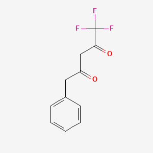 molecular formula C11H9F3O2 B3280688 1,1,1-Trifluoro-5-phenyl-2,4-pentanedione CAS No. 721-96-0