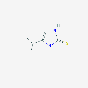 molecular formula C7H12N2S B3280700 1-methyl-5-(propan-2-yl)-1H-imidazole-2-thiol CAS No. 72119-98-3