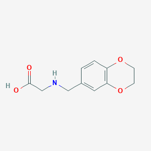 molecular formula C11H13NO4 B3280736 [(2,3-Dihydro-benzo[1,4]dioxin-6-ylmethyl)-amino]-acetic acid CAS No. 721386-07-8