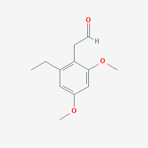 molecular formula C12H16O3 B3280742 2-(2-Ethyl-4,6-dimethoxyphenyl)acetaldehyde CAS No. 721434-45-3