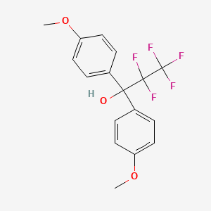 molecular formula C17H15F5O3 B3280798 2,2,3,3,3-Pentafluoro-1,1-bis(4-methoxyphenyl)propan-1-ol CAS No. 722491-64-7