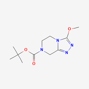 molecular formula C11H18N4O3 B3280823 Tert-butyl 3-methoxy-5,6-dihydro-[1,2,4]triazolo[4,3-A]pyrazine-7(8H)-carboxylate CAS No. 723286-81-5