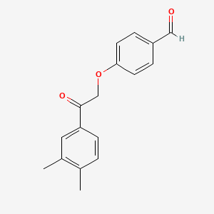 molecular formula C17H16O3 B3280827 4-[2-(3,4-二甲苯基)-2-氧代乙氧基]苯甲醛 CAS No. 723332-06-7