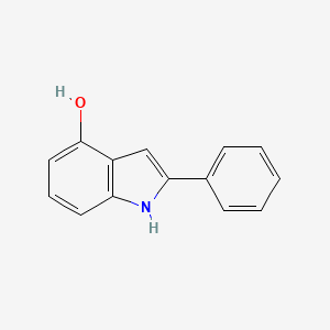 molecular formula C14H11NO B3280838 1h-Indol-4-ol,2-phenyl- CAS No. 72338-95-5