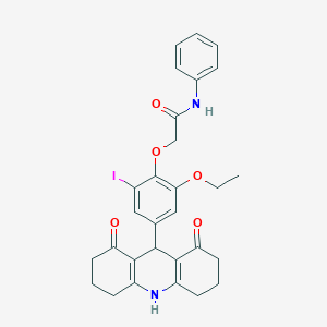 2-[4-(1,8-dioxo-1,2,3,4,5,6,7,8,9,10-decahydro-9-acridinyl)-2-ethoxy-6-iodophenoxy]-N-phenylacetamide