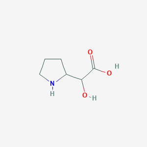molecular formula C6H11NO3 B3280845 2-Hydroxy-2-(pyrrolidin-2-yl)acetic acid CAS No. 72351-44-1