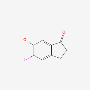 molecular formula C10H9IO2 B3280869 5-Iodo-6-methoxyindan-1-one CAS No. 723760-70-1