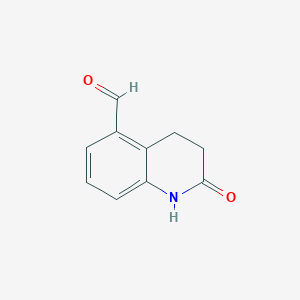 molecular formula C10H9NO2 B3280874 2-Oxo-1,2,3,4-tetrahydroquinoline-5-carbaldehyde CAS No. 72394-52-6