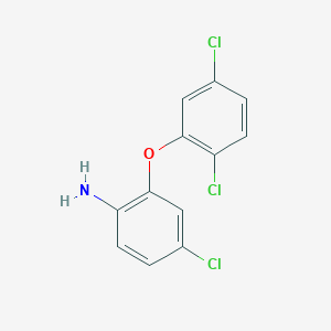 molecular formula C12H8Cl3NO B3280883 4-Chloro-2-(2,5-dichlorophenoxy)aniline CAS No. 72405-10-8