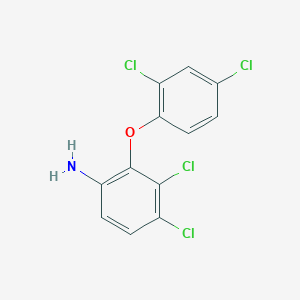 molecular formula C12H7Cl4NO B3280888 3,4-Dichloro-2-(2,4-dichlorophenoxy)aniline CAS No. 72405-11-9