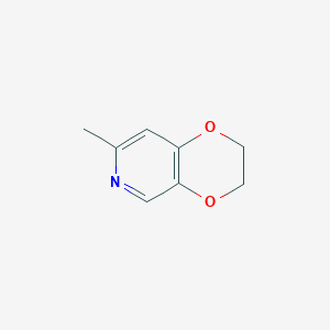 molecular formula C8H9NO2 B3280931 7-Methyl-2,3-dihydro-[1,4]dioxino[2,3-c]pyridine CAS No. 724791-41-7