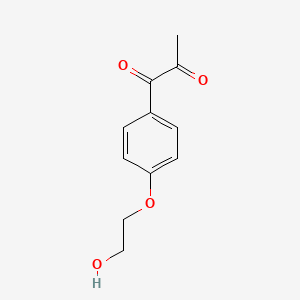 molecular formula C11H12O4 B3280938 1-[4-(2-Hydroxyethoxy)phenyl]propane-1,2-dione CAS No. 72490-40-5