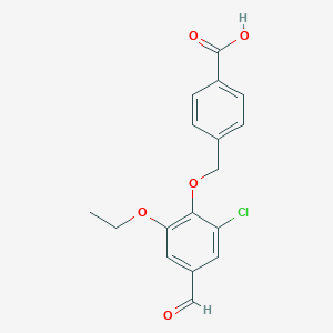 molecular formula C17H15ClO5 B328102 4-[(2-Chloro-6-ethoxy-4-formylphenoxy)methyl]benzoic acid 