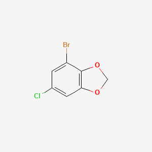 molecular formula C7H4BrClO2 B3281021 4-Bromo-6-chlorobenzo[d][1,3]dioxole CAS No. 72736-56-2