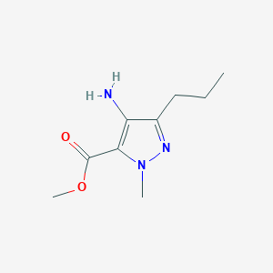 molecular formula C9H15N3O2 B3281032 Methyl 4-amino-1-methyl-3-propyl-1H-pyrazole-5-carboxylate CAS No. 727408-28-8