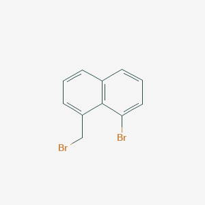 molecular formula C11H8Br2 B3281034 1-Bromo-8-(bromomethyl)naphthalene CAS No. 72758-17-9