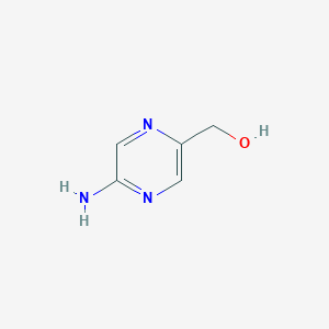molecular formula C5H7N3O B3281065 (5-Aminopyrazin-2-yl)methanol CAS No. 72788-89-7