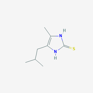 molecular formula C8H14N2S B3281074 5-Methyl-4-(2-methylpropyl)-4-imidazoline-2-thione CAS No. 728024-48-4