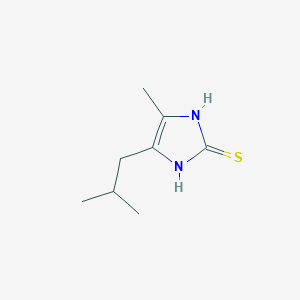 molecular formula C8H14N2S B3281074 4-isobutyl-5-methyl-1,3-dihydro-2H-imidazole-2-thione CAS No. 728024-48-4