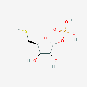 molecular formula C6H13O7PS B3281101 [3,4-Dihydroxy-5-(methylsulfanylmethyl)oxolan-2-yl]oxyphosphonic acid CAS No. 72843-83-5