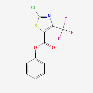molecular formula C11H5ClF3NO2S B3281115 Phenyl 2-chloro-4-(trifluoromethyl)thiazole-5-carboxylate CAS No. 72850-69-2