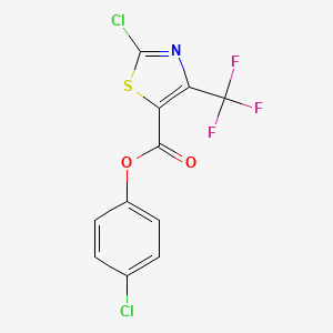 molecular formula C11H4Cl2F3NO2S B3281122 4-Chlorophenyl 2-chloro-4-(trifluoromethyl)thiazole-5-carboxylate CAS No. 72860-48-1