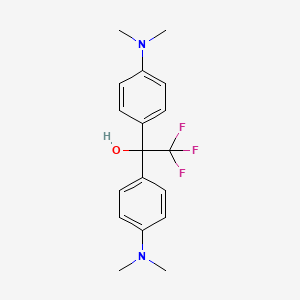 molecular formula C18H21F3N2O B3281160 1,1-Bis(4-dimethylaminophenyl)-2,2,2-trifluoroethanol CAS No. 7294-47-5