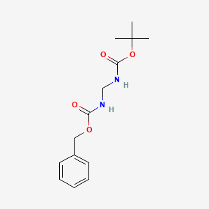 molecular formula C14H20N2O4 B3281188 Benzyl tert-butyl methylenedicarbamate CAS No. 73017-99-9