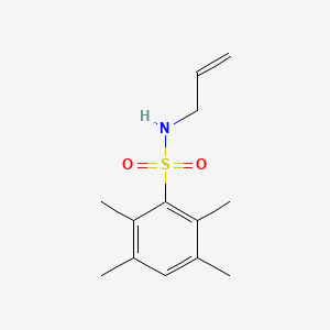 molecular formula C13H19NO2S B3281206 2,3,5,6-tetramethyl-N-(prop-2-en-1-yl)benzene-1-sulfonamide CAS No. 731002-01-0